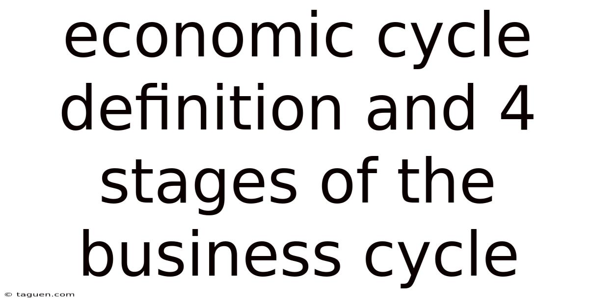 Economic Cycle Definition And 4 Stages Of The Business Cycle Economic Cycle Definition And 4 Stages Of The Business Cycle