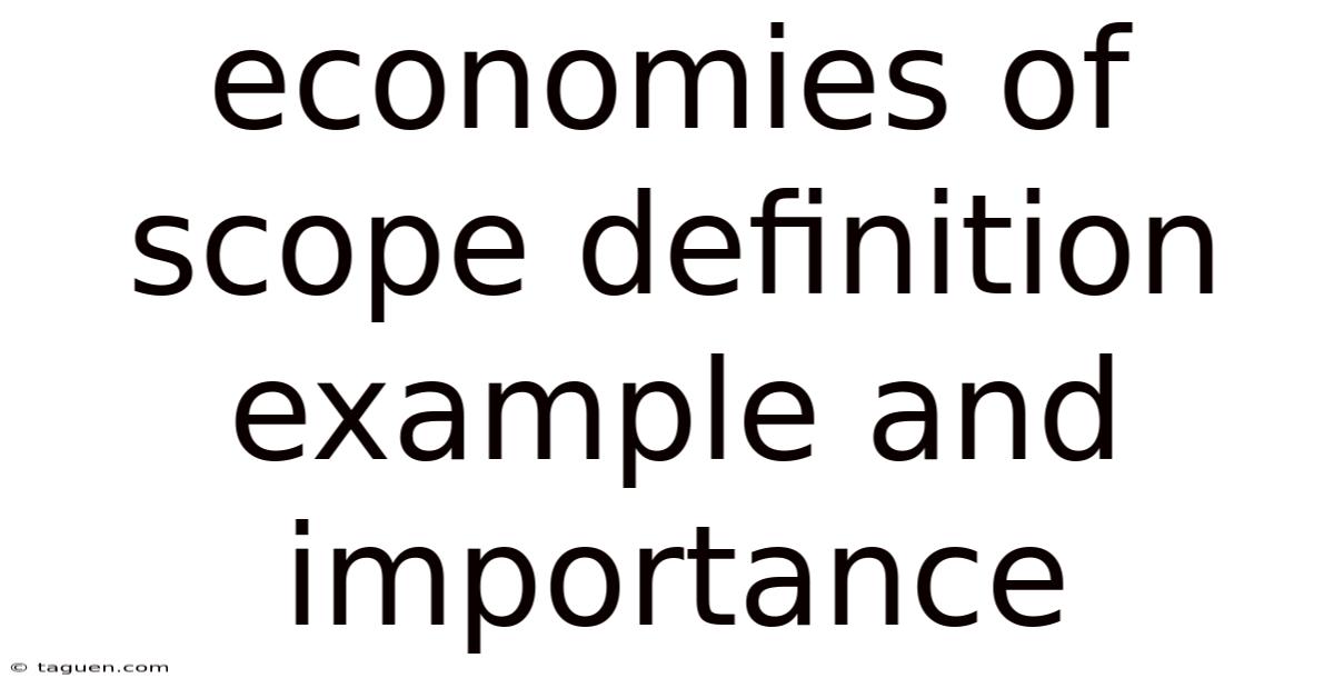 Economies Of Scope Definition Example And Importance Economies Of Scope Definition Example And Importance