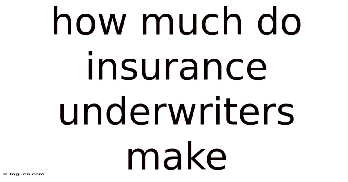 How Much Do Insurance Underwriters Make How Much Do Insurance Underwriters Make