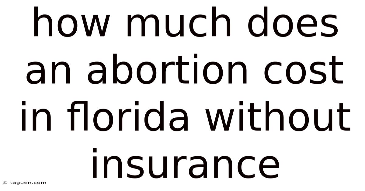 How Much Does An Abortion Cost In Florida Without Insurance How Much Does An Abortion Cost In Florida Without Insurance