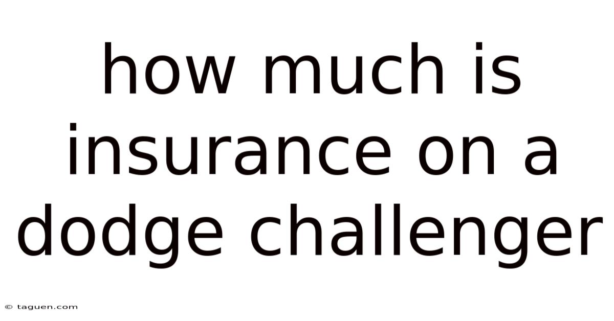 How Much Is Insurance On A Dodge Challenger How Much Is Insurance On A Dodge Challenger