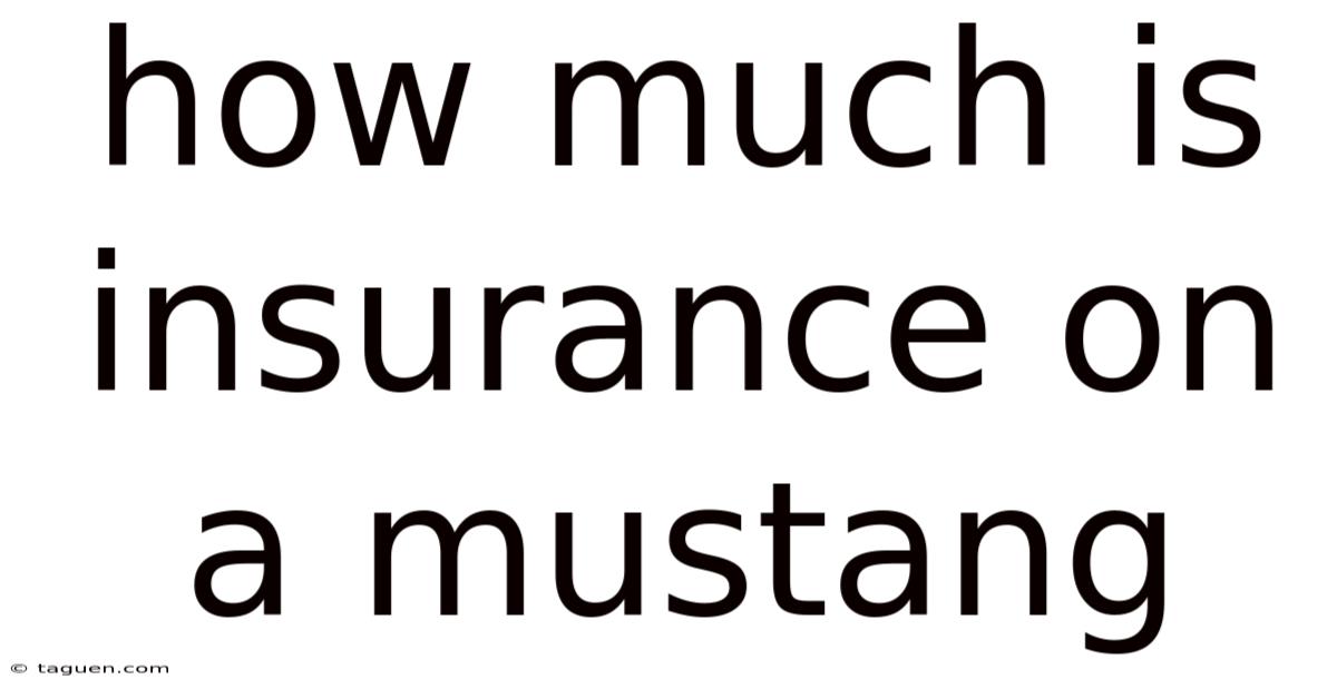 How Much Is Insurance On A Mustang How Much Is Insurance On A Mustang
