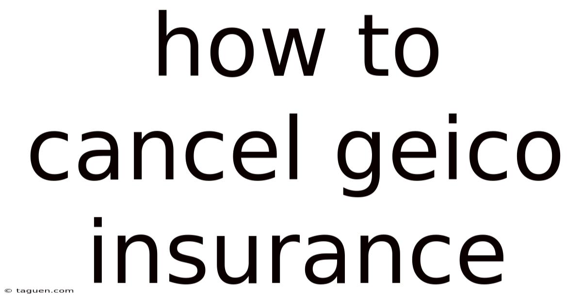 How To Cancel Geico Insurance How To Cancel Geico Insurance