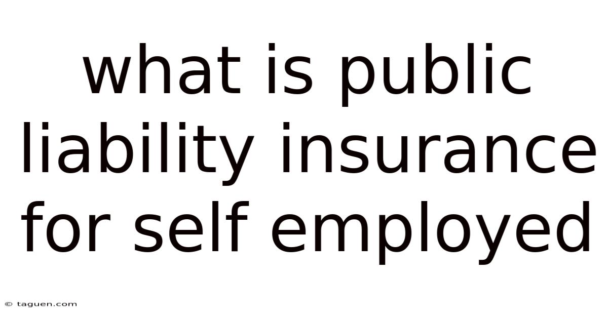 What Is Public Liability Insurance For Self Employed What Is Public Liability Insurance For Self Employed